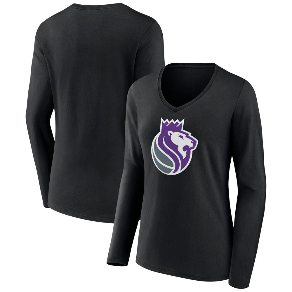 NBA Sacramento Kings Women's Alternate Logo V-Neck Long Sleeve T-Shirt