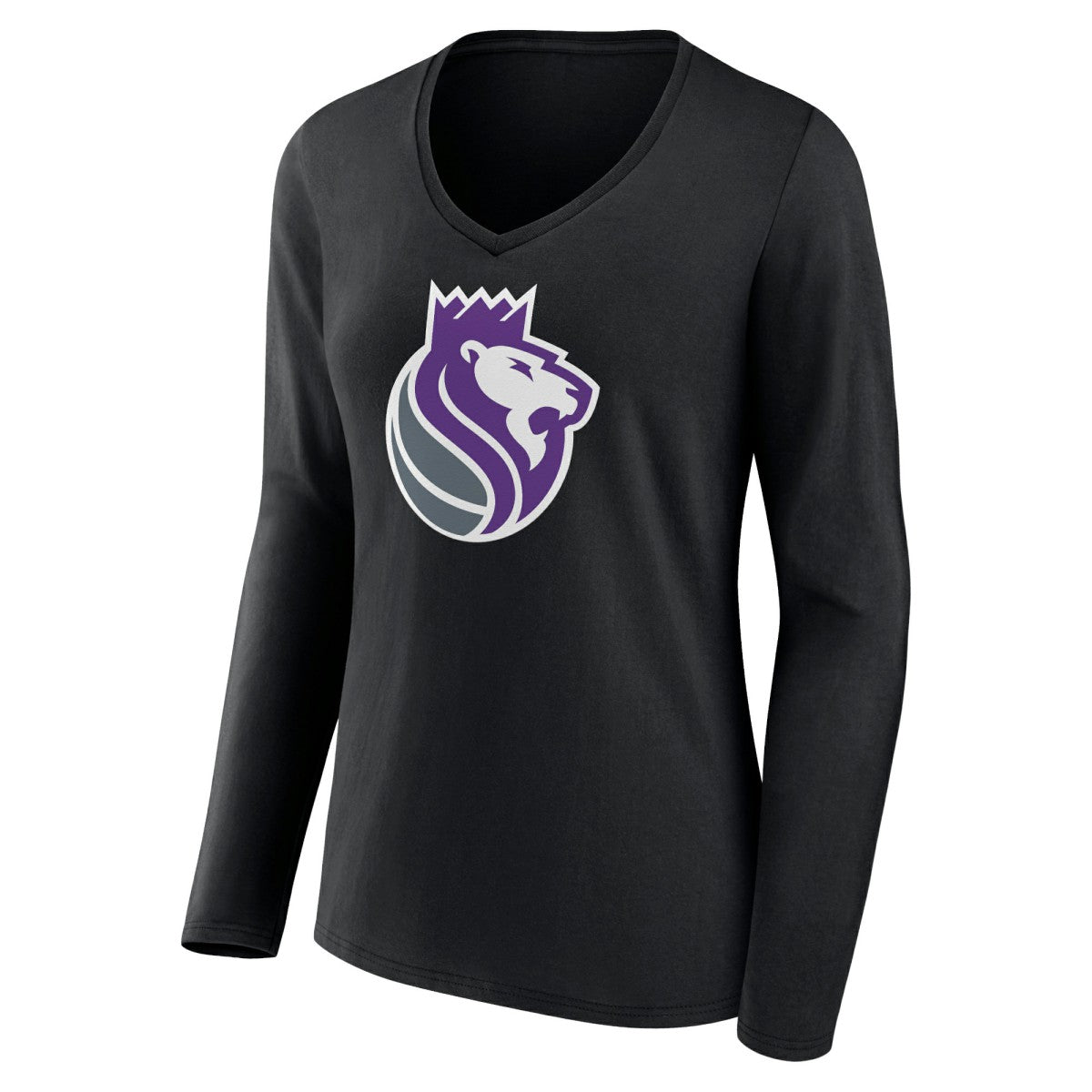NBA Sacramento Kings Women's Alternate Logo V-Neck Long Sleeve T-Shirt