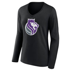 NBA Sacramento Kings Women's Alternate Logo V-Neck Long Sleeve T-Shirt
