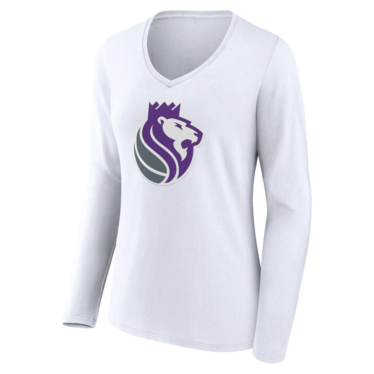 NBA Sacramento Kings Women's Alternate Logo V-Neck Long Sleeve T-Shirt