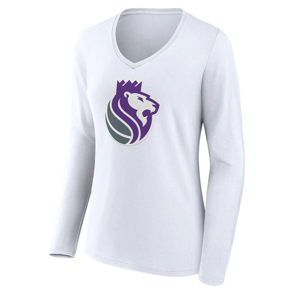 NBA Sacramento Kings Women's Alternate Logo V-Neck Long Sleeve T-Shirt