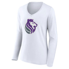 NBA Sacramento Kings Women's Alternate Logo V-Neck Long Sleeve T-Shirt