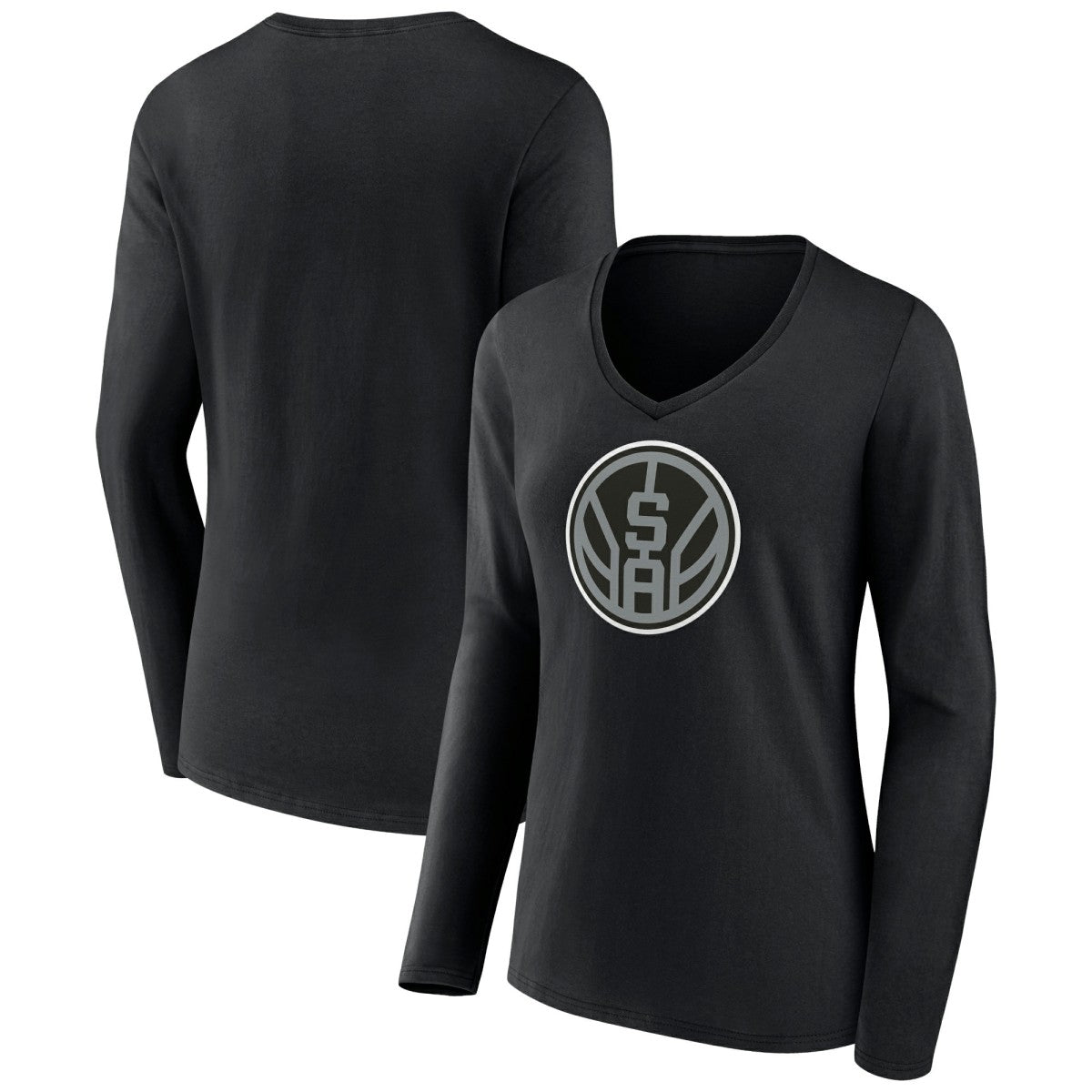 NBA San Antonio Spurs Women's Alternate Logo V-Neck Long Sleeve T-Shirt