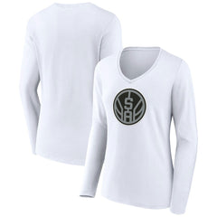 NBA San Antonio Spurs Women's Alternate Logo V-Neck Long Sleeve T-Shirt