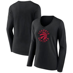 NBA Toronto Raptors Women's Alternate Logo V-Neck Long Sleeve T-Shirt