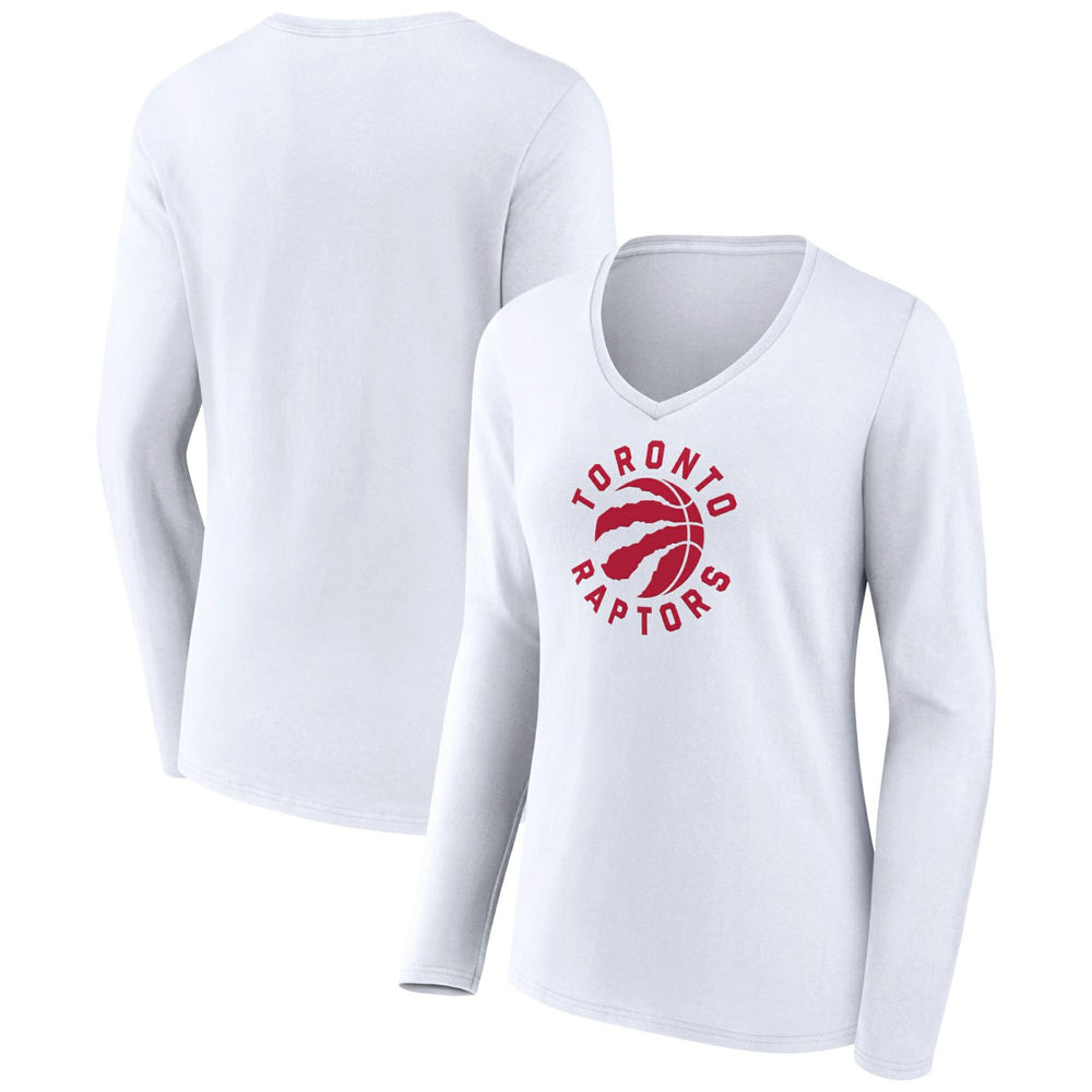 NBA Toronto Raptors Women's Alternate Logo V-Neck Long Sleeve T-Shirt