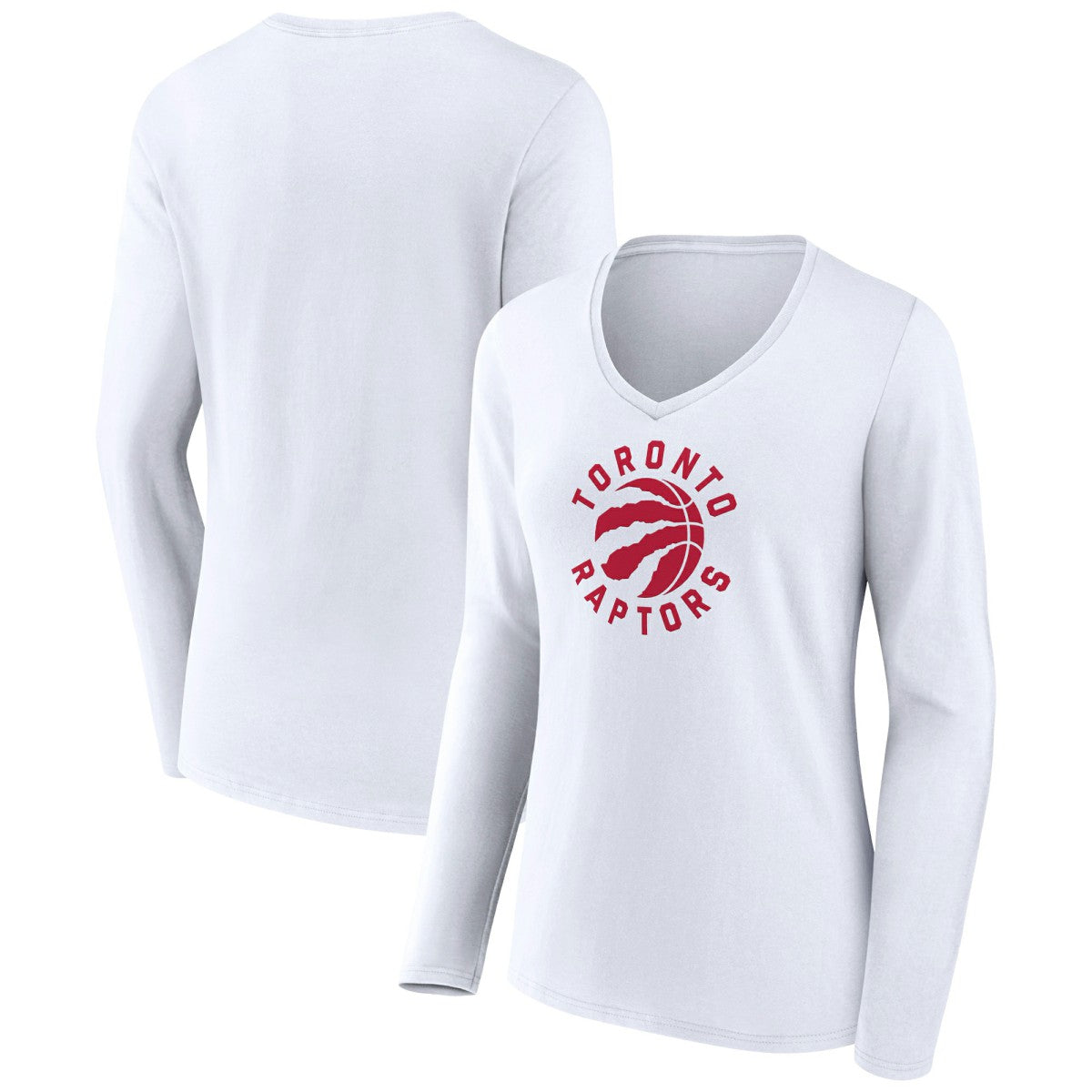 NBA Toronto Raptors Women's Alternate Logo V-Neck Long Sleeve T-Shirt