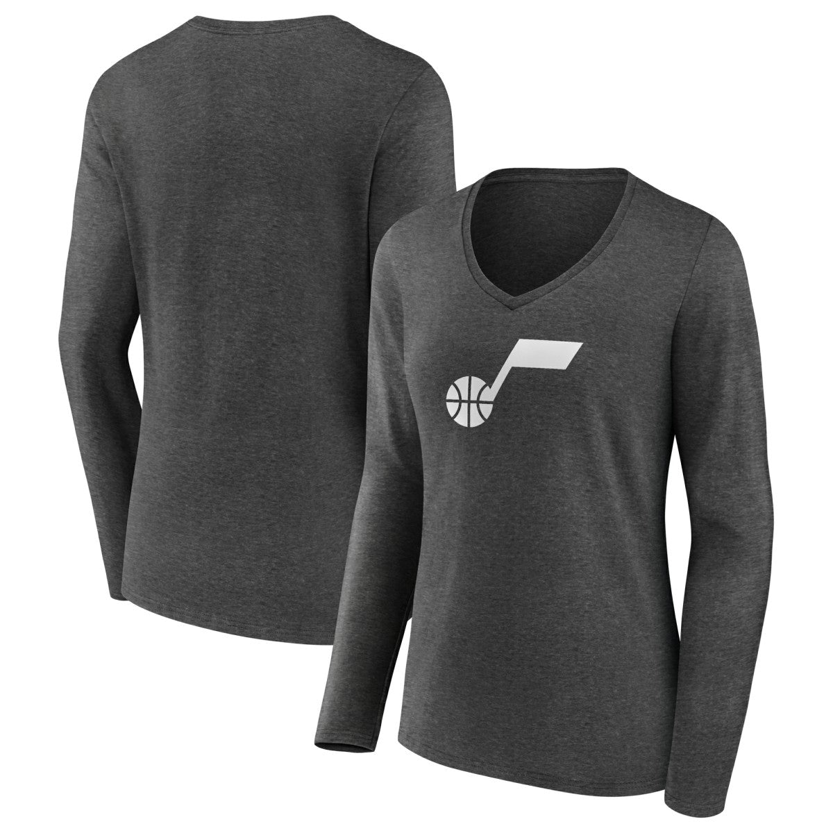 NBA Utah Jazz Women's Alternate Logo V-Neck Long Sleeve T-Shirt