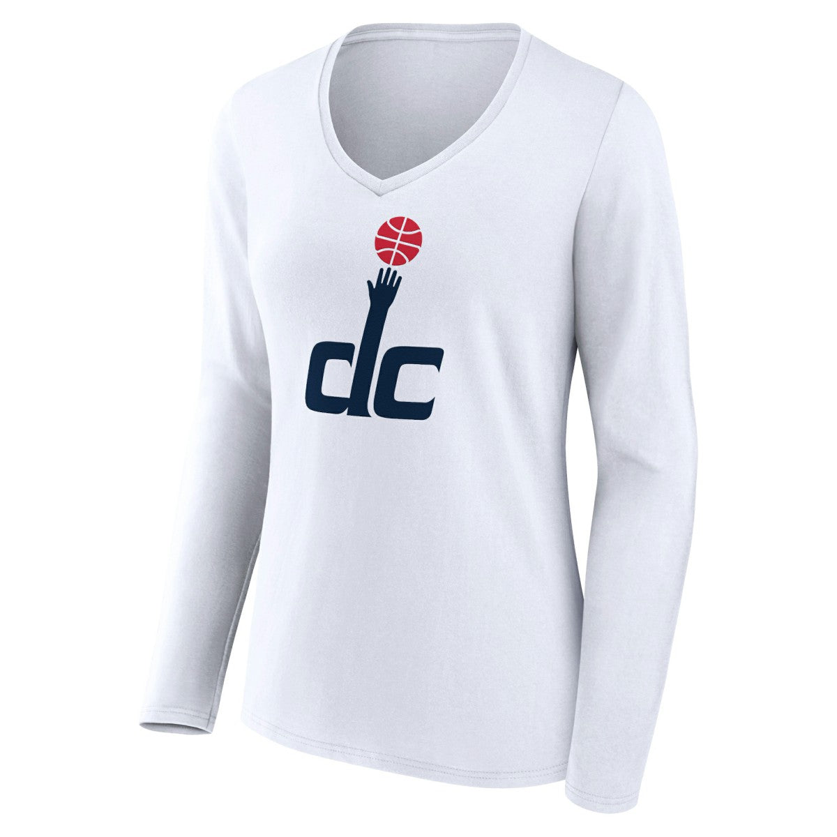 NBA Washington Wizards Women's Alternate Logo V-Neck Long Sleeve T-Shirt