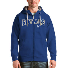 MLB Kansas City Royals Antigua Team Logo Victory Full-Zip Hoodie