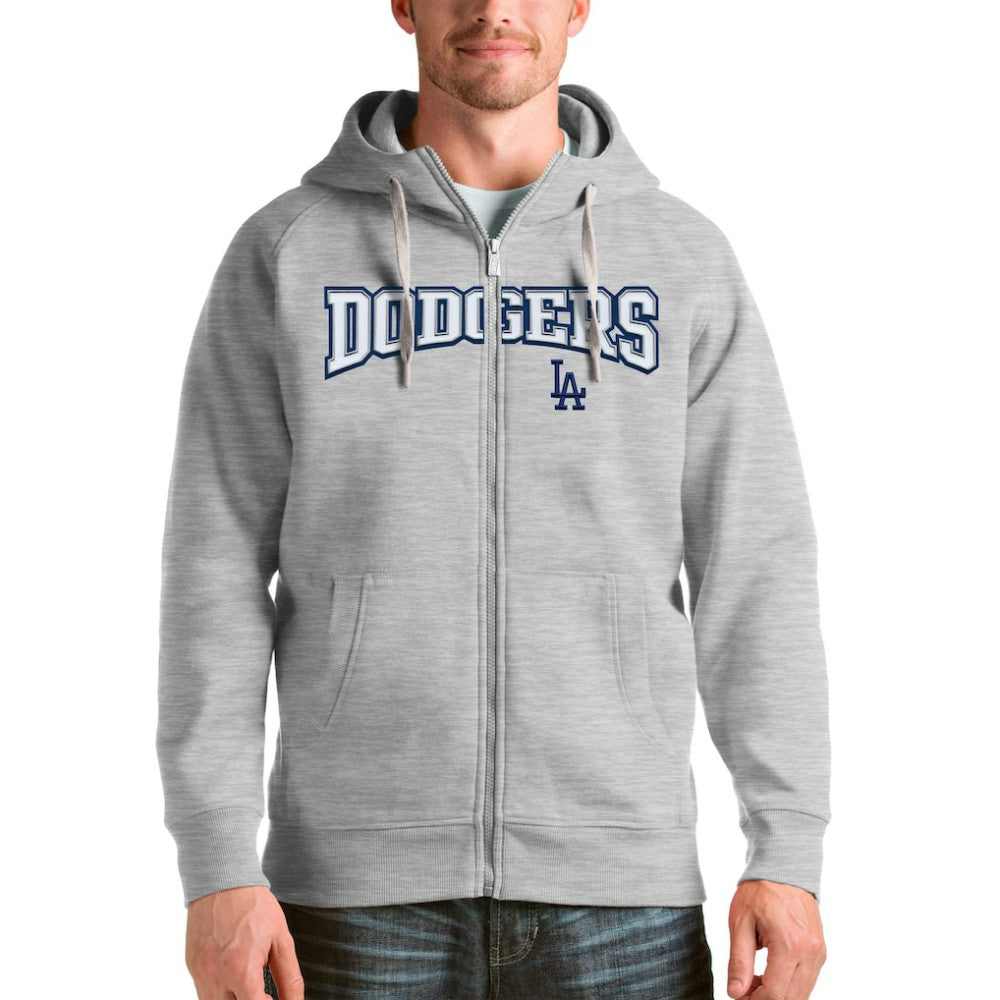 MLB Los Angeles Dodgers Antigua Team Logo Victory Full-Zip Hoodie