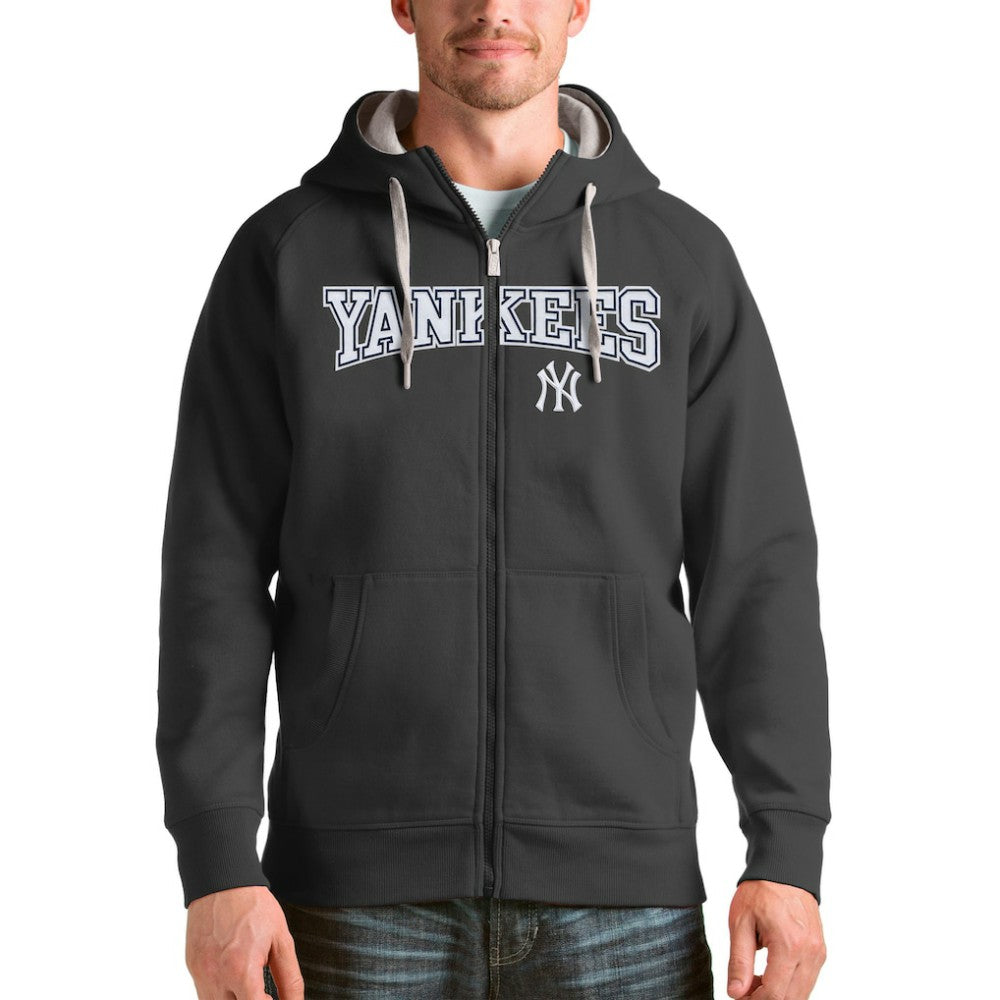 MLB New York Yankees Antigua Team Logo Victory Full-Zip Hoodie