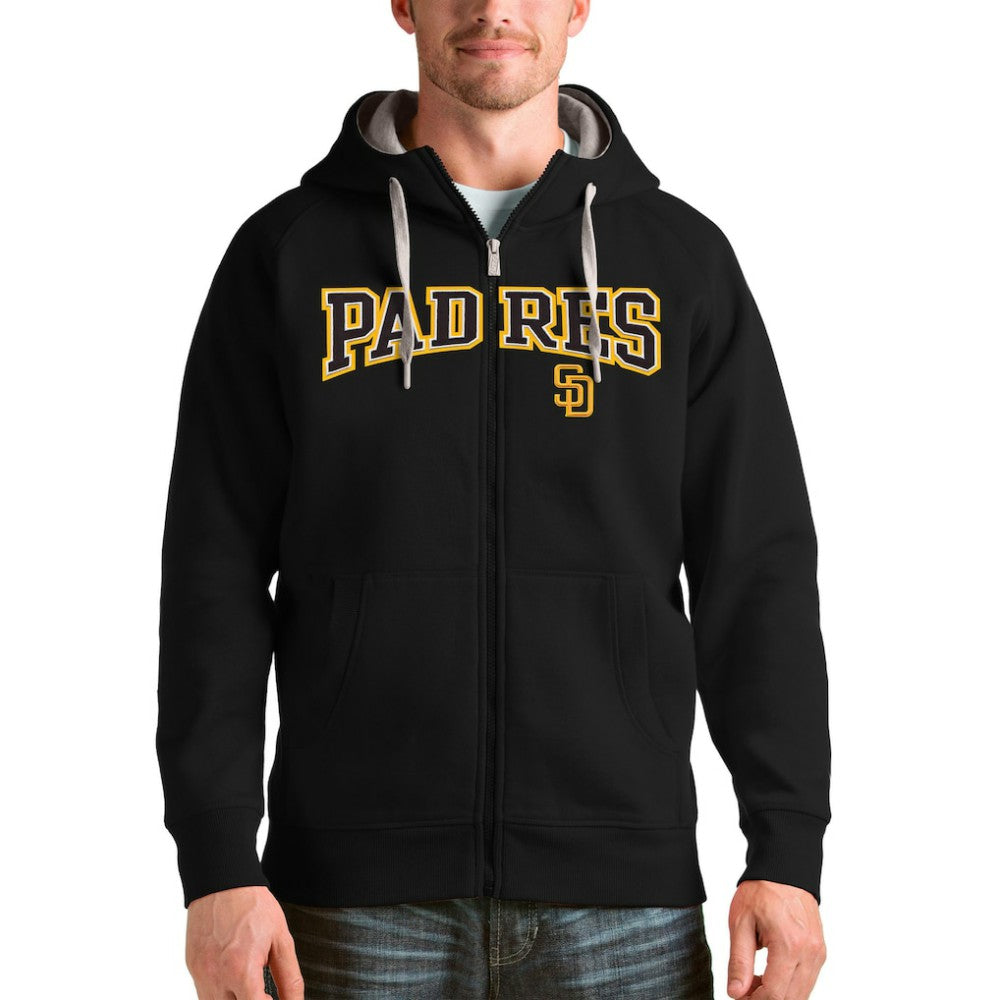 MLB San Diego Padres Antigua Team Logo Victory Full-Zip Hoodie