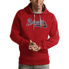 MLB Atlanta Braves Antigua Victory Pullover Team Logo Hoodie
