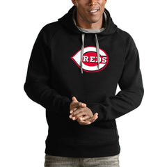 MLB Cincinnati Reds Antigua Victory Pullover Team Logo Hoodie