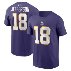 Justin Jefferson  Classic Player Name & Number T-Shirt - Minnesota Vikings