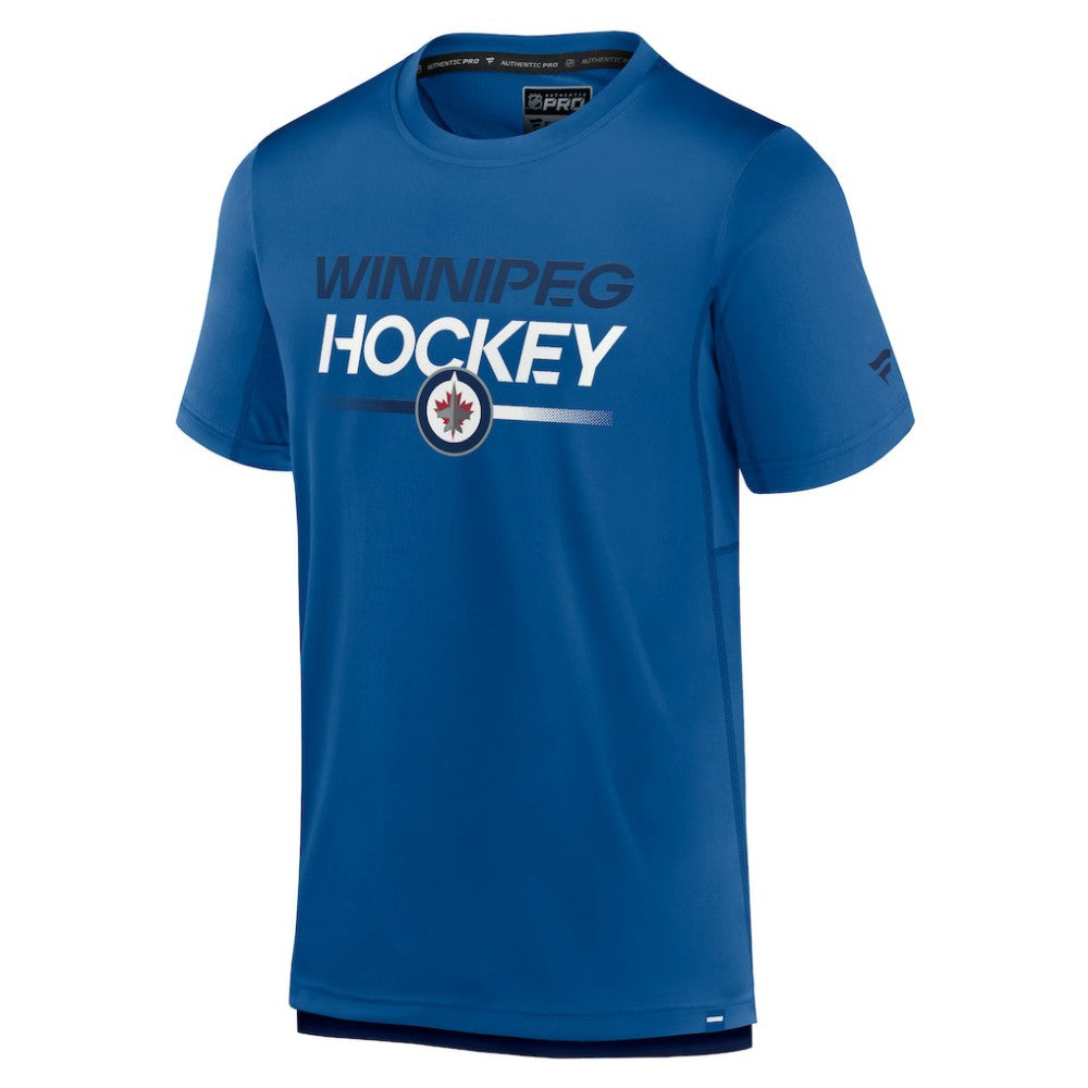 NHL Blue Winnipeg Jets Fanatics Authentic Pro Tech T-Shirt