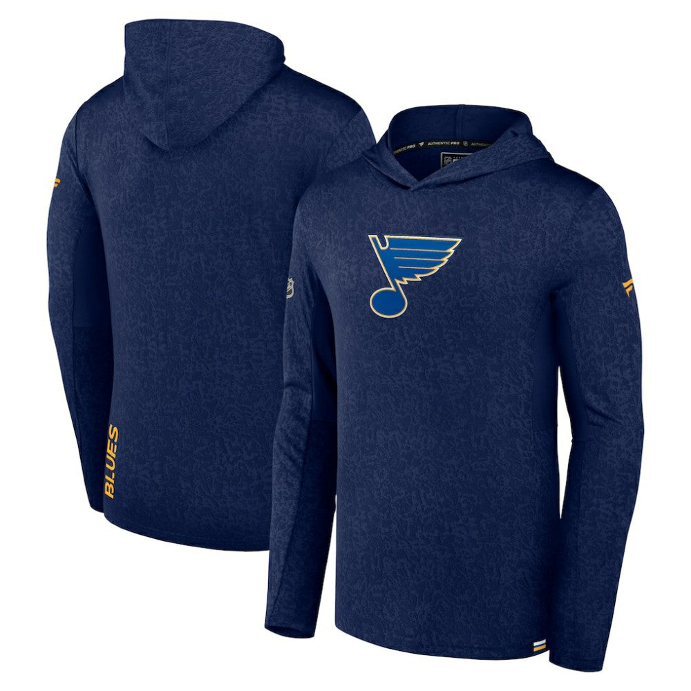 NHL Navy St. Louis Blues Fanatics Authentic Pro Lightweight Pullover Hoodie