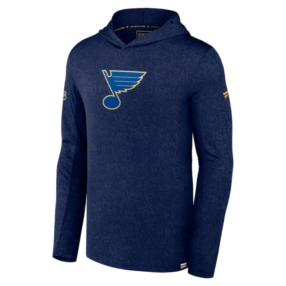 NHL Navy St. Louis Blues Fanatics Authentic Pro Lightweight Pullover Hoodie