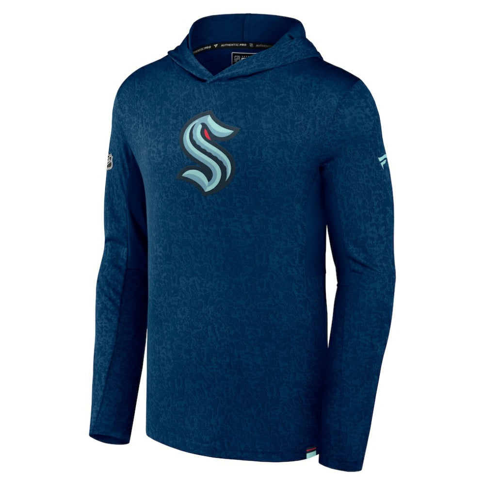 NHL Deep Sea Blue Seattle Kraken Fanatics Authentic Pro Lightweight Pullover Hoodie