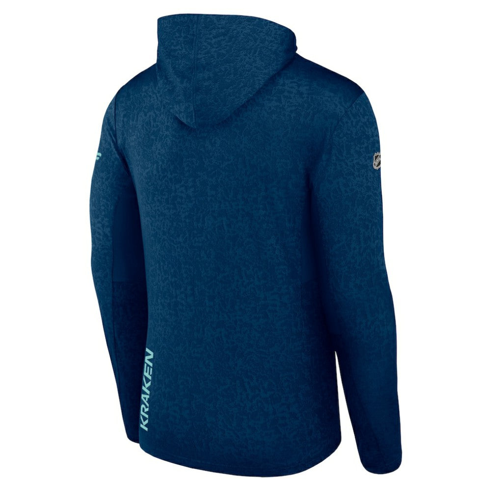 NHL Deep Sea Blue Seattle Kraken Fanatics Authentic Pro Lightweight Pullover Hoodie