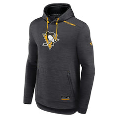 NHL Heather Charcoal Pittsburgh Penguins Fanatics Authentic Pro Tech Pullover Hoodie
