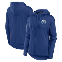 NHL Royal Edmonton Oilers Fanatics Women's Authentic Pro Scuba Full-Zip Hoodie
