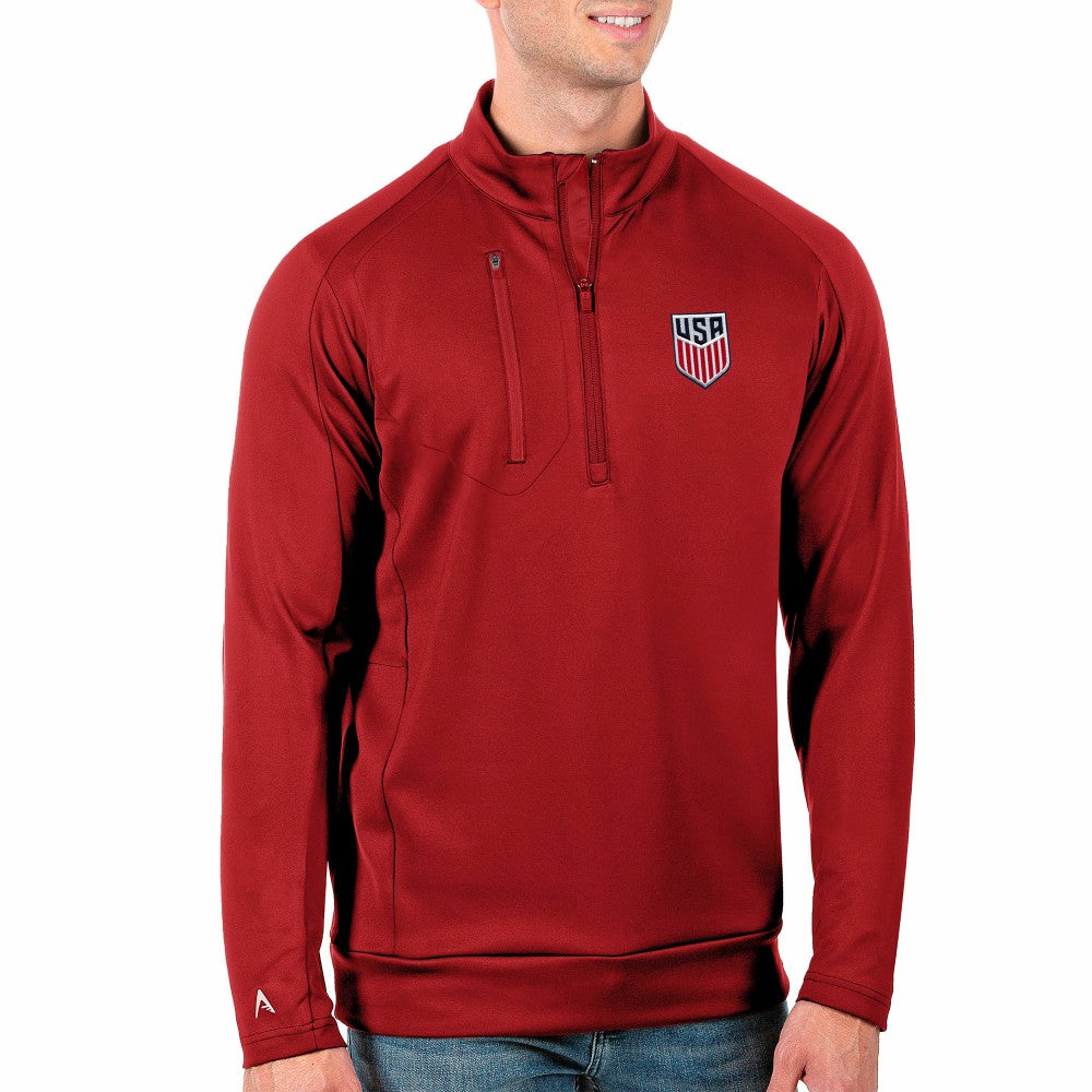 USMNT Antigua Generation Quarter-Zip Top -  Red