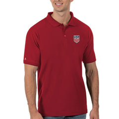 USMNT Antigua Legacy Pique Polo -  Red
