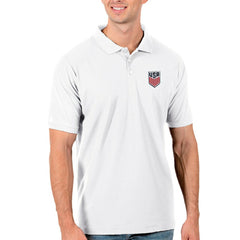 USMNT Antigua Legacy Pique Polo -  White