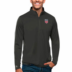 USMNT Antigua Tribute Quarter-Zip Pullover Top -  Charcoal