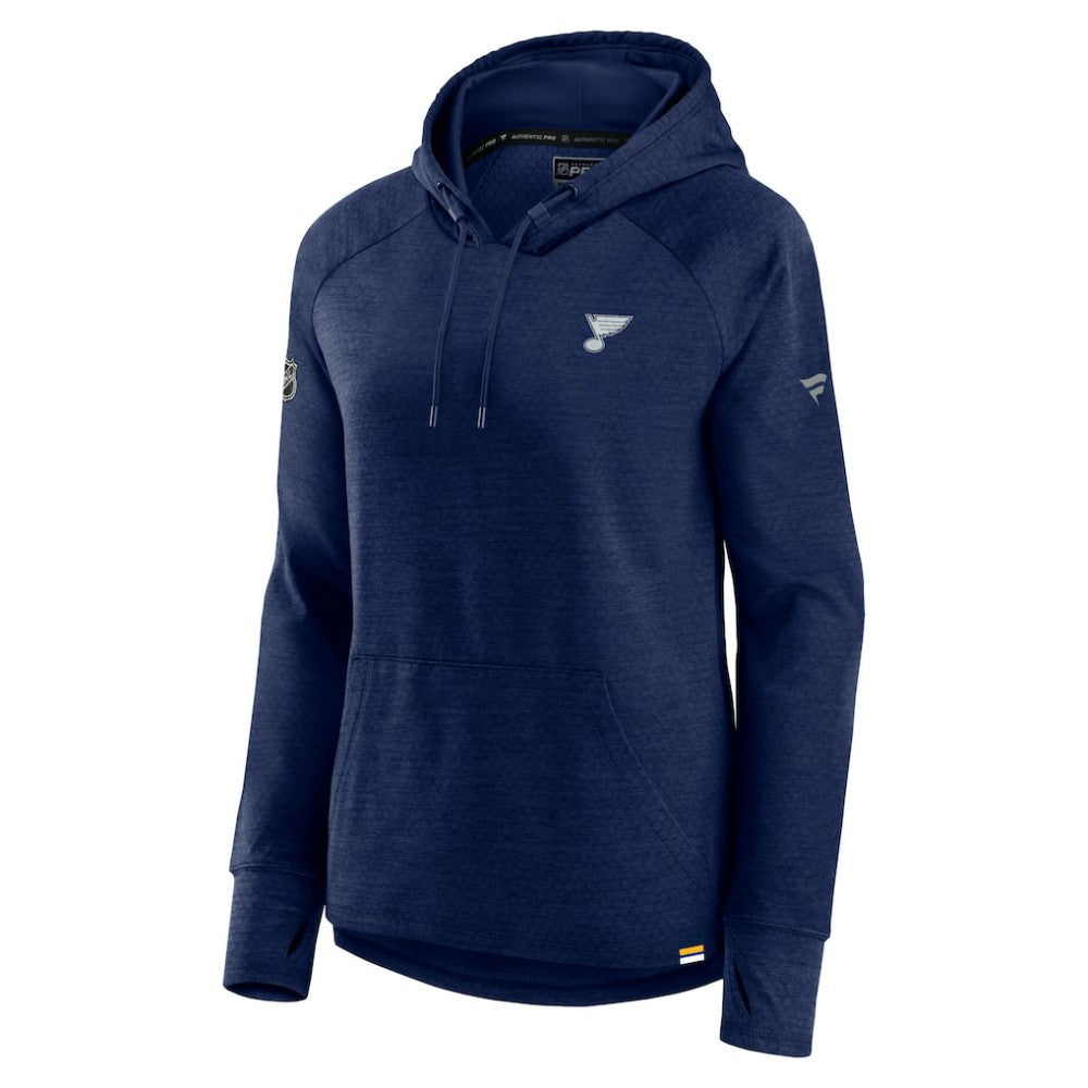 NHL Heather Navy St. Louis Blues Fanatics Women's Authentic Pro Pullover Hoodie