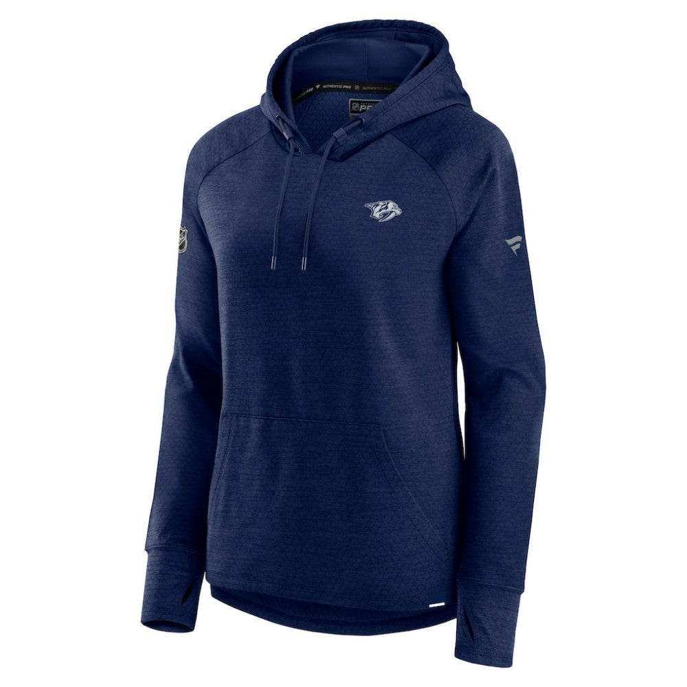 NHL Heather Navy Nashville Predators Fanatics Women's Authentic Pro Pullover Hoodie