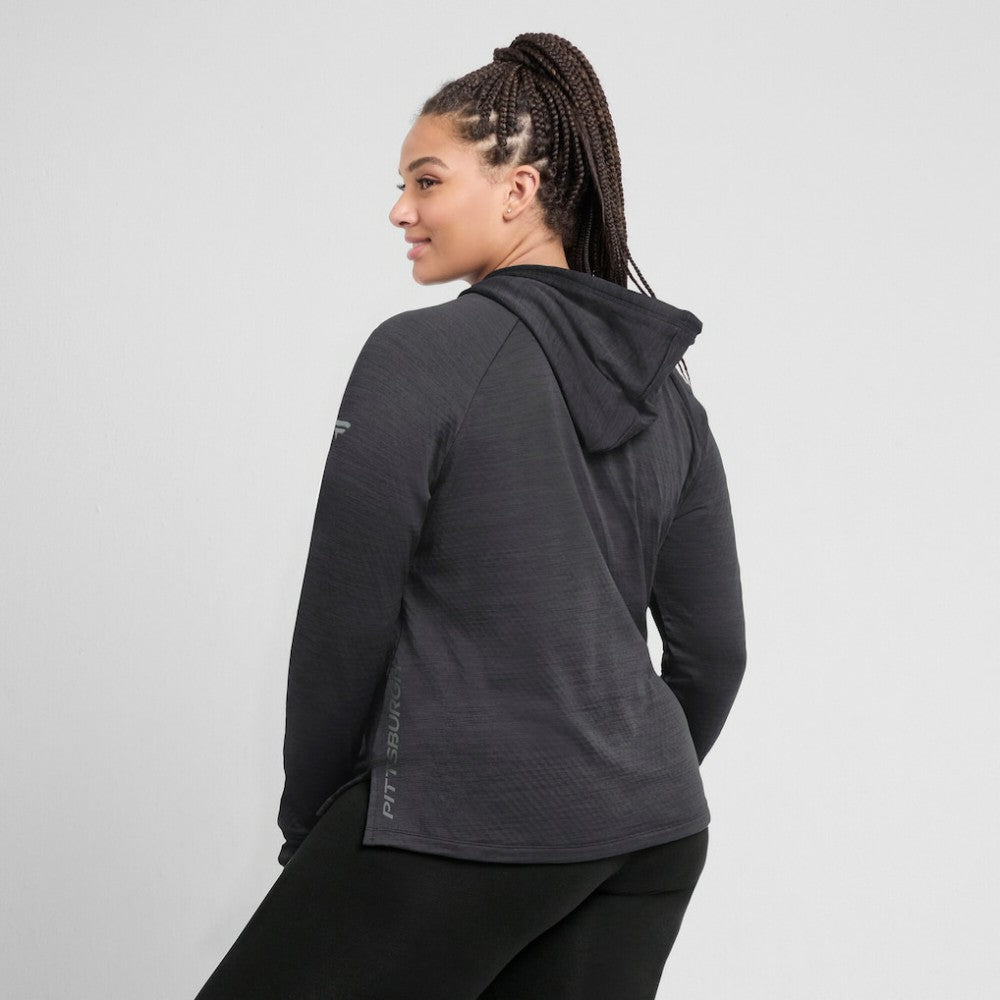 NHL Heather Charcoal Pittsburgh Penguins Fanatics Women's Authentic Pro Pullover Hoodie