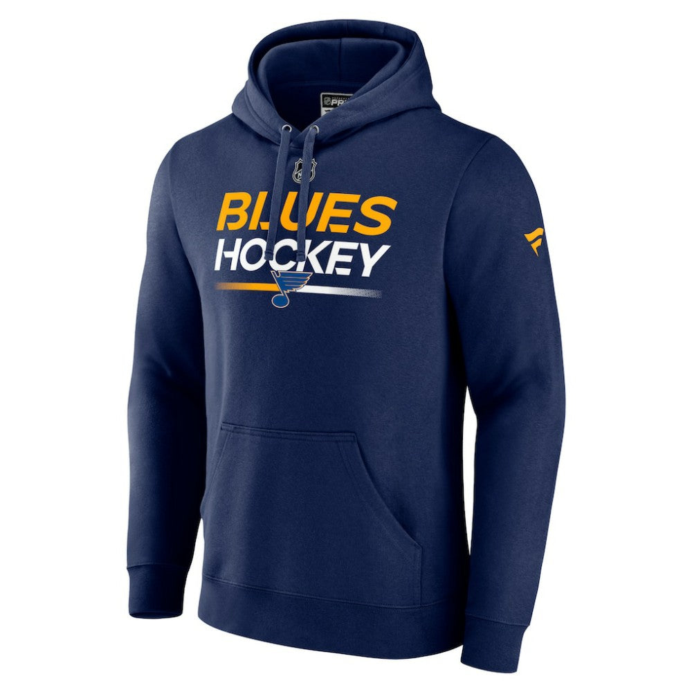 NHL Navy St. Louis Blues Fanatics Authentic Pro Pullover Hoodie
