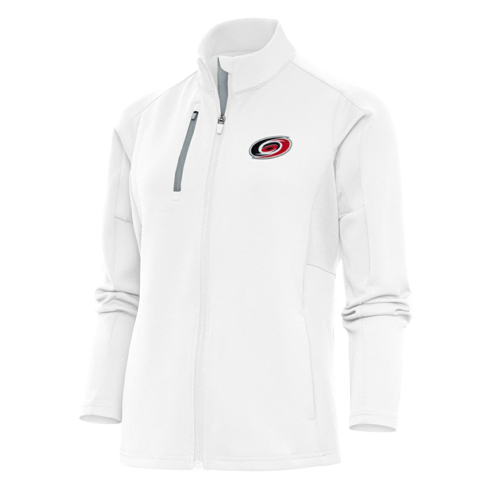 NHL White Carolina Hurricanes Antigua Women's Team Logo Generation Full-Zip Jacket