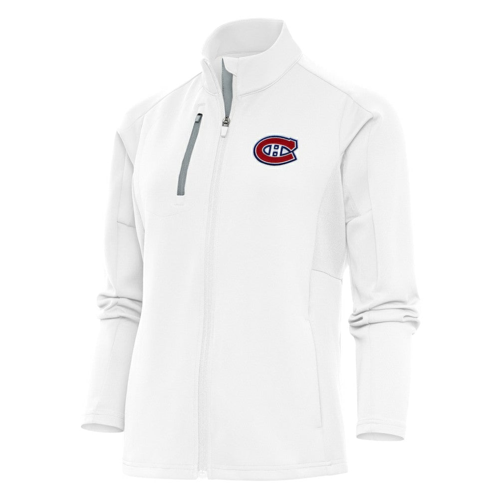 NHL White Montreal Canadiens Antigua Women's Team Logo Generation Full-Zip Jacket