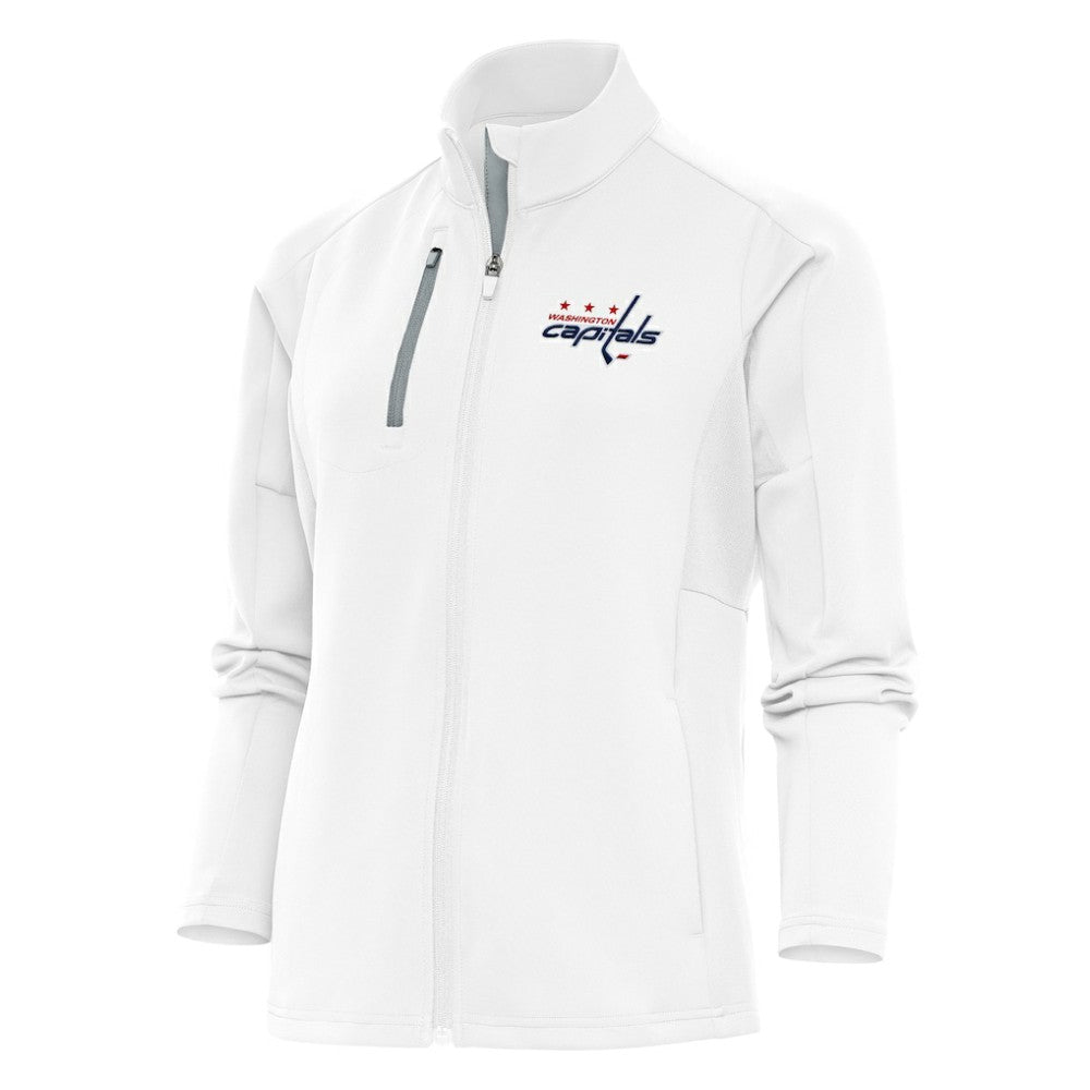 NHL White Washington Capitals Antigua Women's Team Logo Generation Full-Zip Jacket