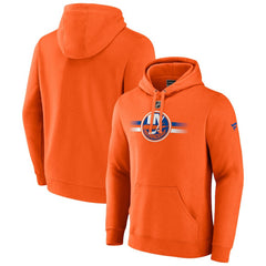 NHL Orange New York Islanders Fanatics Authentic Pro Secondary Pullover Hoodie
