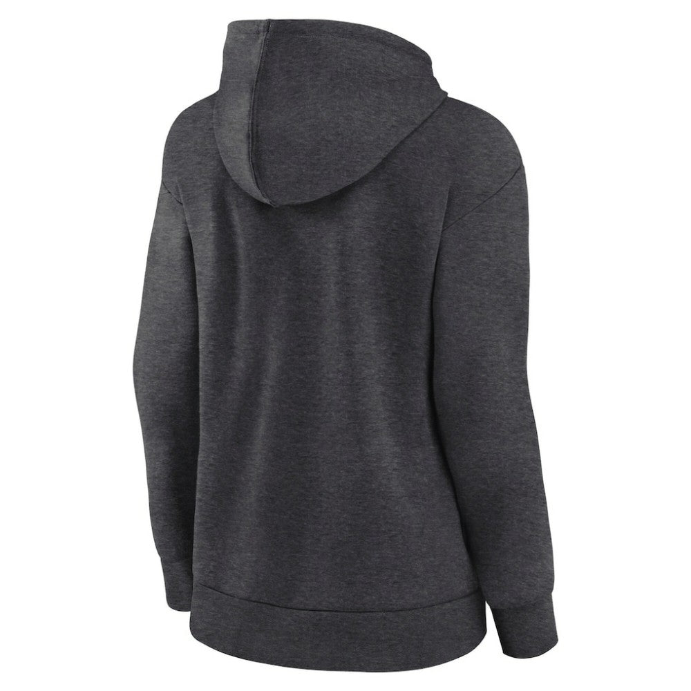 NHL Heather Charcoal Vancouver Canucks Fanatics Women's Authentic Pro Core Secondary Fleece Pullover Hoodie