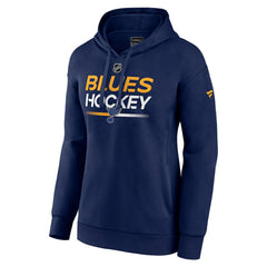 NHL Navy St. Louis Blues Fanatics Women's Authentic Pro Pullover Hoodie