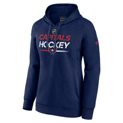 NHL Navy Washington Capitals Fanatics Women's Authentic Pro Pullover Hoodie