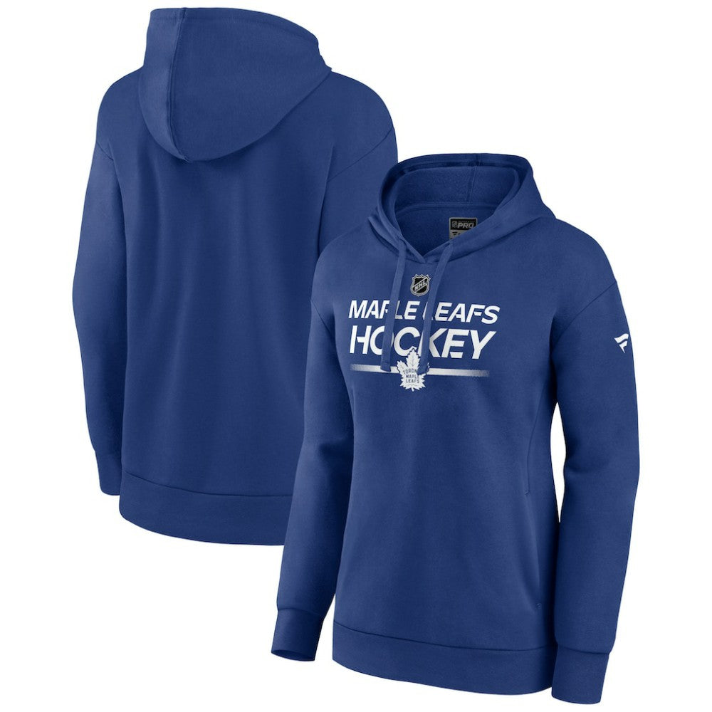 NHL Blue Toronto Maple Leafs Fanatics Women's Authentic Pro Pullover Hoodie