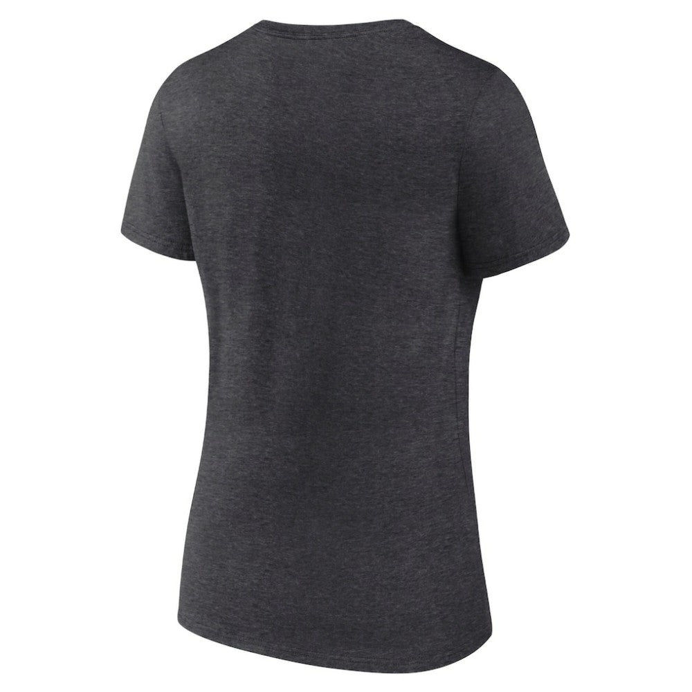 NHL Heather Charcoal Nashville Predators Fanatics Women's Authentic Pro Primary V-Neck T-Shirt