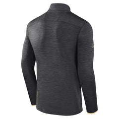 NHL Heather Charcoal Boston Bruins Fanatics Authentic Pro Quarter-Zip Pullover Top