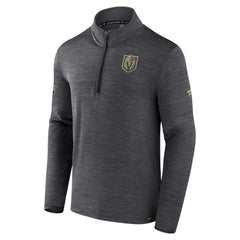 NHL Heather Charcoal Vegas Golden Knights Fanatics Authentic Pro Quarter-Zip Pullover Top
