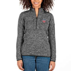 USWNT Antigua Women's Fortune Half-Zip Pullover Jacket -  Heather Charcoal