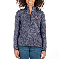 USWNT Antigua Women's Fortune Half-Zip Pullover Jacket -  Heather Navy