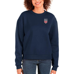 USWNT Antigua Women's Victory Crewneck Pullover Sweatshirt -  Navy