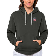 USWNT Antigua Women's Victory Pullover Hoodie -  Charcoal